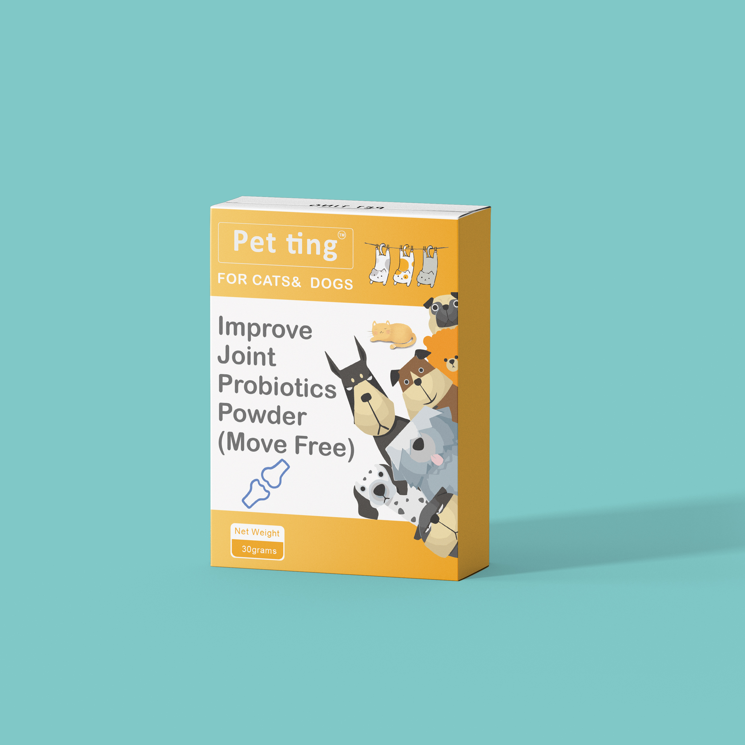 Customized Brand Katze-Hundewelpen Kitty Probiotika Pulver für die Verbesserung der Gelenke für Haustiere
