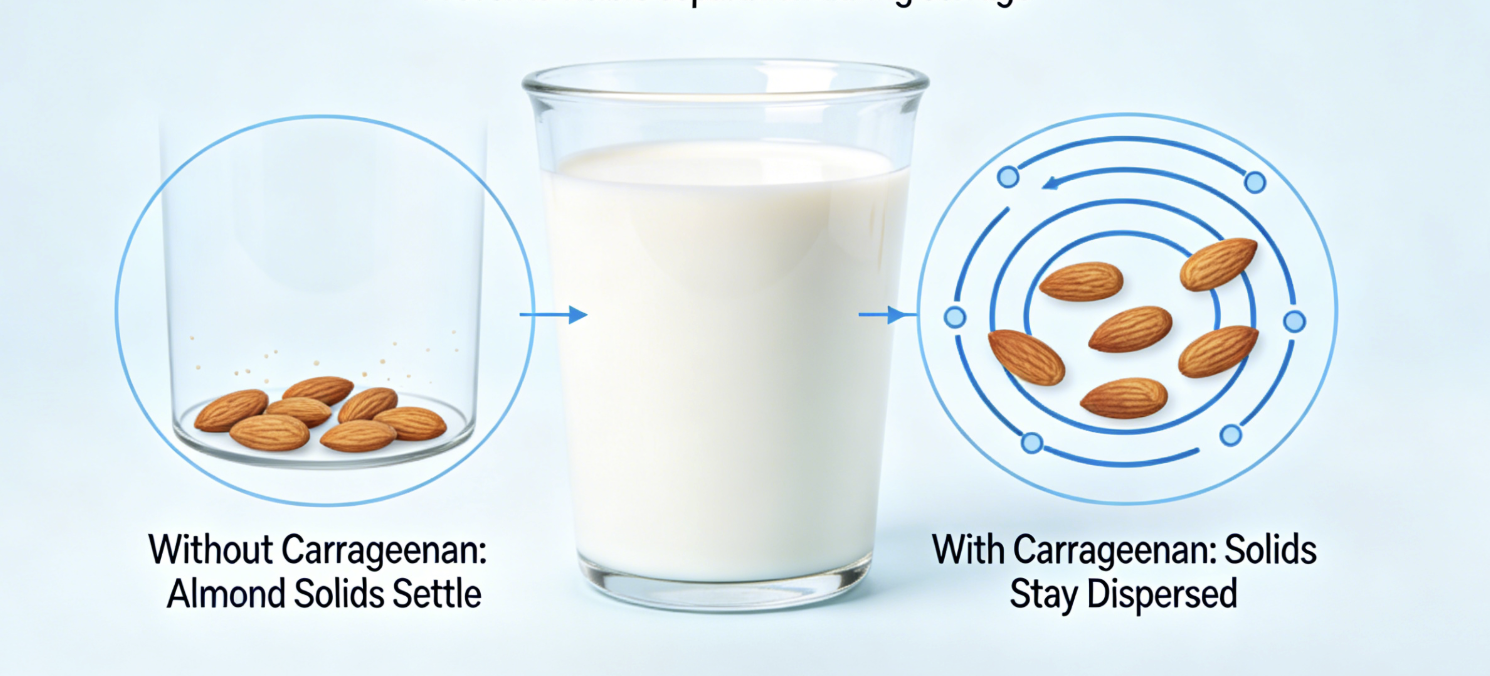 Funktionelle Rollen von Carrageenan in Mandelmilch